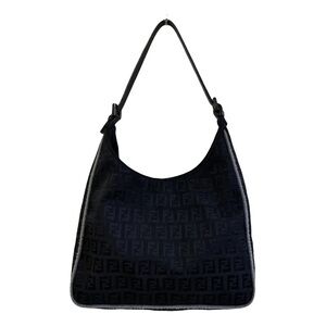 Fendi Black Monogram Zucchini Shoulder Bag